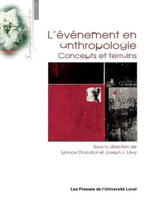 cover image of Evénement en anthropologie L'